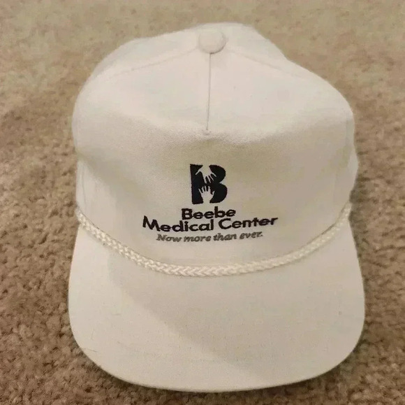 Beebe Medical Center White Vintage Mens Hat Rope Adjustable One Size - Picture 1 of 4